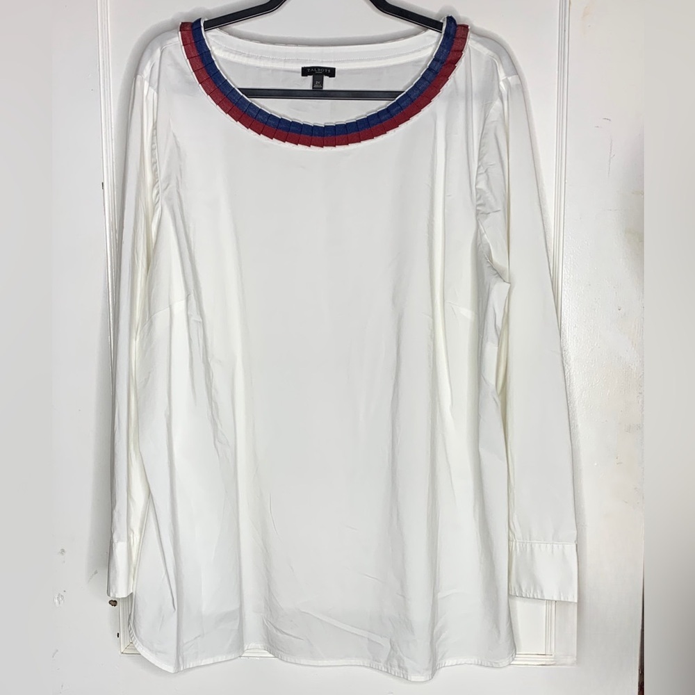 Talbots Grosgrain-Trim Poplin Tunic